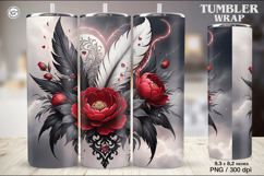 Heart Dream Tumbler Wrap Sublimation, 20 oz Product Image 1