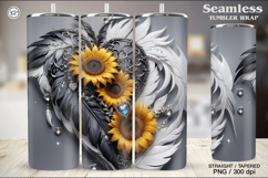 Heart Dream Tumbler Wrap Sublimation, 20 oz Product Image 1