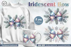 Christmas Clipart. Christmas Bow. Sublimation design PNG Product Image 1
