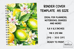 I Love Lemon A5 Binder Cover Printable | fresh cover 2 Product Image 1