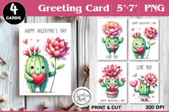 Valentine's day Card. Printable cards Product Image 1