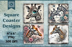 Giraffe Coaster Sublimation Product Image 1