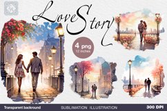 Love Story. Wedding backgrounds. PNG sublimation Product Image 1