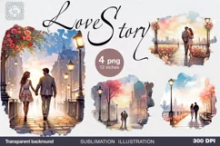 Love Story. Wedding backgrounds. PNG sublimation Product Image 1