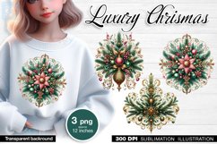 Watercolor Christmas cliparts. PNG sublimation Product Image 1