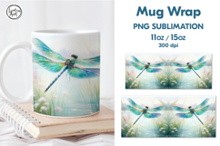 Dragonfly Mug Wrap 11 / 15 oz Product Image 1