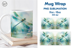 Dragonfly Mug Wrap 11 / 15 oz Product Image 1