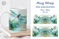 Dragonfly Mug Wrap 11 / 15 oz Product Image 1