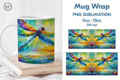 Dragonfly Mug Wrap 11 / 15 oz Product Image 1