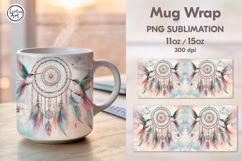 Hummingbird PNG sublimation. 11 &amp; 15 oz mug wrap Product Image 1