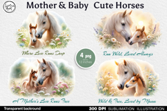 Mother &amp; Baby Horses. 4 PNG sublimation Product Image 1