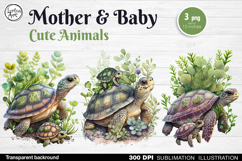 Mother &amp; Baby Animals. 3 PNG sublimation Product Image 1