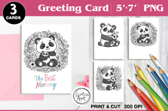 Mother's day Coloring Page Card. Printable cards Product Image 1