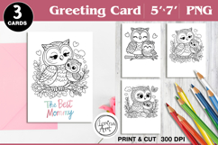 Mother's day Coloring Page Card. Printable cards Product Image 1