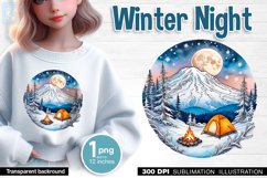 Winter Night. PNG sublimation Product Image 1