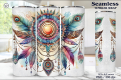 Boho Tumbler Sublimation, 20 oz Tumbler Wrap Product Image 1