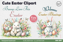 Spring Kitchen Towel, Easter Clipart, 2 PNG Product Image 1