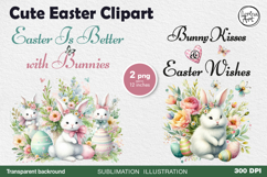 Spring Kitchen Towel, Easter Clipart, 2 PNG Product Image 1