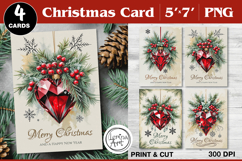 Merry Christmas Card. Printable cards Product Image 1