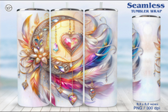 4 Boho Moon Tumbler Sublimation, 20 oz Tumbler Wrap Product Image 5