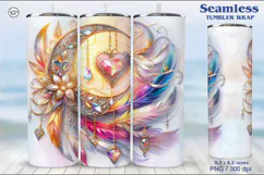 4 Boho Moon Tumbler Sublimation, 20 oz Tumbler Wrap Product Image 5