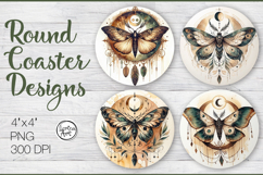 Dream Catcher Coaster Sublimation, 4 PNG Product Image 1
