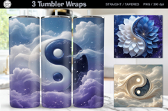 Balance Tumbler Sublimation, 20 oz Tumbler / Yin and Yang Product Image 1