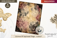 Gothic Haunted House Halloween Junk Journal cover pages Product Image 1