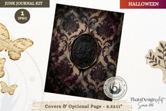 Gothic Haunted House Halloween Junk Journal cover pages Product Image 1