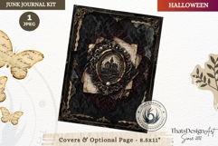 Gothic Haunted House Halloween Junk Journal cover pages Product Image 1