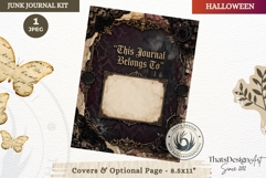 Gothic Haunted House Halloween Junk Journal cover pages Product Image 1