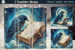 2 Raven Tumbler Sublimation, 20 oz Tumbler Wrap Product Image 1