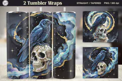 2 Raven Tumbler Sublimation, 20 oz Tumbler Wrap Product Image 1