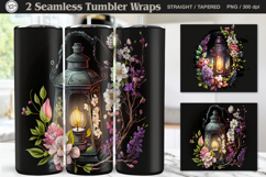 2 Summer Lantern Tumbler Wrap Sublimation, 20 oz Product Image 1