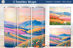 2 Summer VibeTumbler Wrap Sublimation, 20 oz Product Image 1