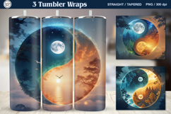 Balance Tumbler Sublimation, 20 oz Tumbler / Yin and Yang Product Image 1