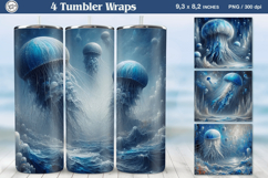Ocean Tumbler Sublimation, 20 oz Tumbler Wrap Product Image 1