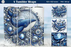 Ocean Tumbler Sublimation, 20 oz Tumbler Wrap Product Image 1