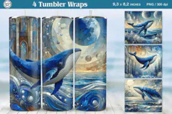 Ocean Tumbler Sublimation, 20 oz Tumbler Wrap Product Image 1