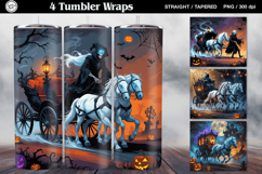 4 Halloween Tumbler Wrap Sublimations, 20 oz Product Image 1
