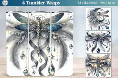 Dragonfly Dreamcatcher Tumbler Sublimation, 20 oz Tumbler Product Image 1