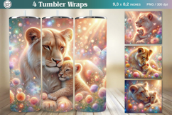 4 Mother and Baby Tumbler Sublimation, 20 oz Tumbler Wrap Product Image 1