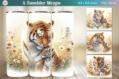 4 Mother and Baby Tumbler Sublimation, 20 oz Tumbler Wrap Product Image 1