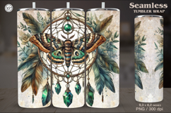 Boho Butterfly Dreamcatcher Tumbler Sublimation, 20 oz Product Image 1
