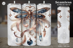 Dragonfly Dreamcatcher Tumbler Sublimation, 20 oz Tumbler Product Image 1