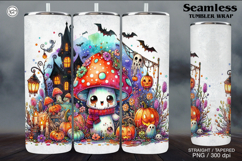 Halloween Mushroom Tumbler Wrap Sublimations, 20 oz Product Image 1