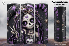 Zombie Doll Tumbler Wrap Sublimations, 20 oz Product Image 1