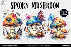 Spooky Mushroom. PNG sublimation Product Image 1