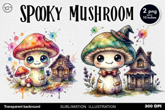 Spooky Mushroom. PNG sublimation Product Image 1