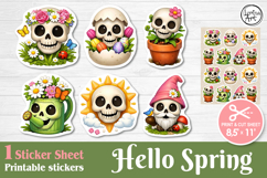 Spring. Print &amp; Cut Stickers PNG Product Image 1